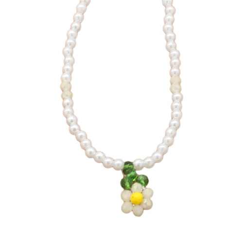 Collier de perles bohème, collier de fleurs, perles colorées,-3