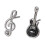 Boucle d'oreille légère en forme de note de musique, 1