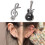 Boucle d'oreille légère en forme de note de musique, 2