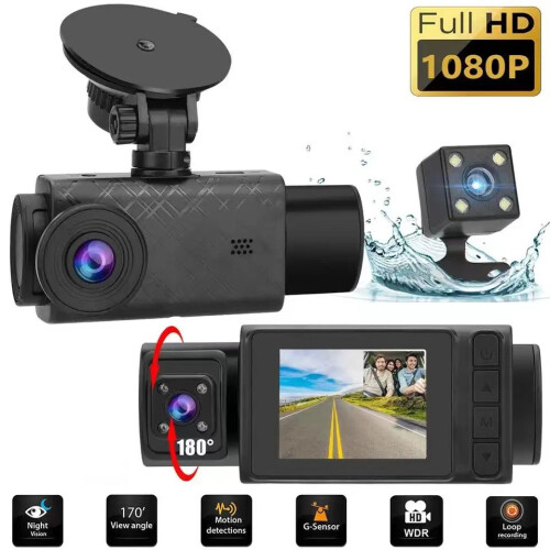 Κάμερα αυτοκινήτου 4K Full UHD, καταγραφή οδήγησης 3 καναλιών με υπέρυθρη νυχτερινή 1