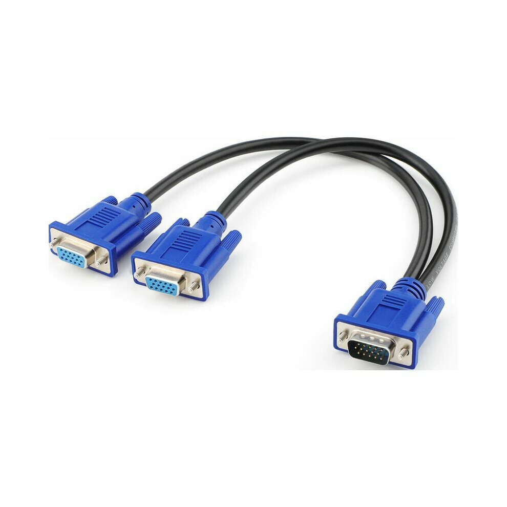 Vga Splitter Cable For Screen Duplication, Universal Vga Compatibility Ensures Seamless Integration, Plug And Play Setup For Quick And Easy Use, 9405630895032