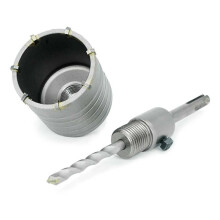 Concrete Cement Stone Wall Drill Bit with Carbide Tipped Teeth, Hollow Drill Reamer for Masonry and Brick, Hole Saw Cutter for Precision Air