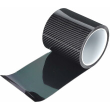 Beschermfolie voor dorpels van koolstofvezel, hoogwaardige beschermfolie voor de meeste auto-accessoires, met een gestructureerd koolstofvezeldesign.