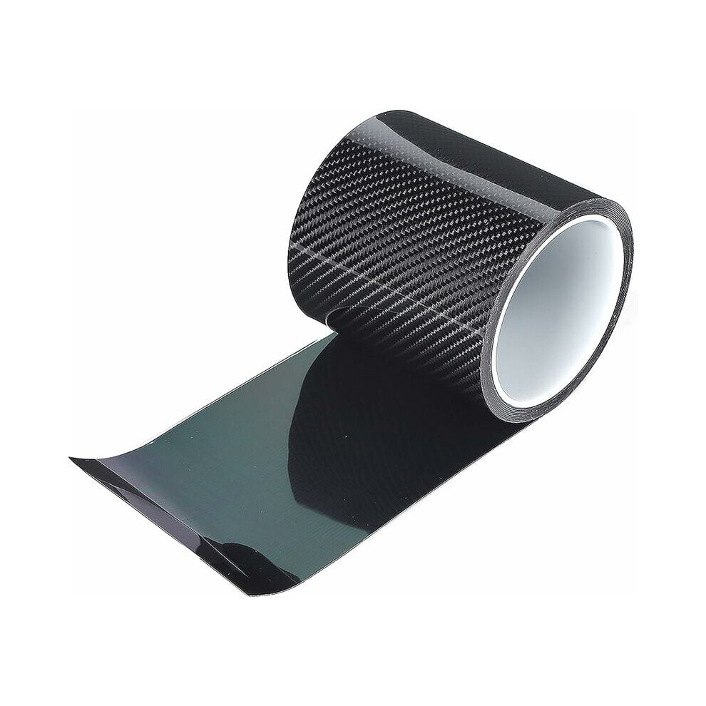 Carbon Fiber Wrap Door Sill Protector, Automotive Grade Premium Quality Protective Film For Most Cars Accessories, Textured Carbon Fiber Design 9169997092847