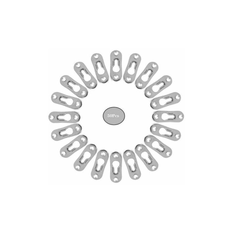 Hanging Plates, Keyhole Hangers For Mounting Frames, Pictures, Mirrors; Smooth Surface Promotes Aesthetics And Safety, 50 Pieces 9128293110389