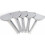 Ergonomic Toothpaste Squeezer, Stainless Steel Roll-up Key For Efficient Tube Dispensing, Silver 5 Pack 4