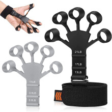 2er-Pack Fingertrainer mit 6 verschiedenen Widerständen Multicolor1 L