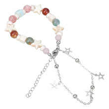 Bracelet étoile à cinq branches Simple, bijoux, chaîne Double
