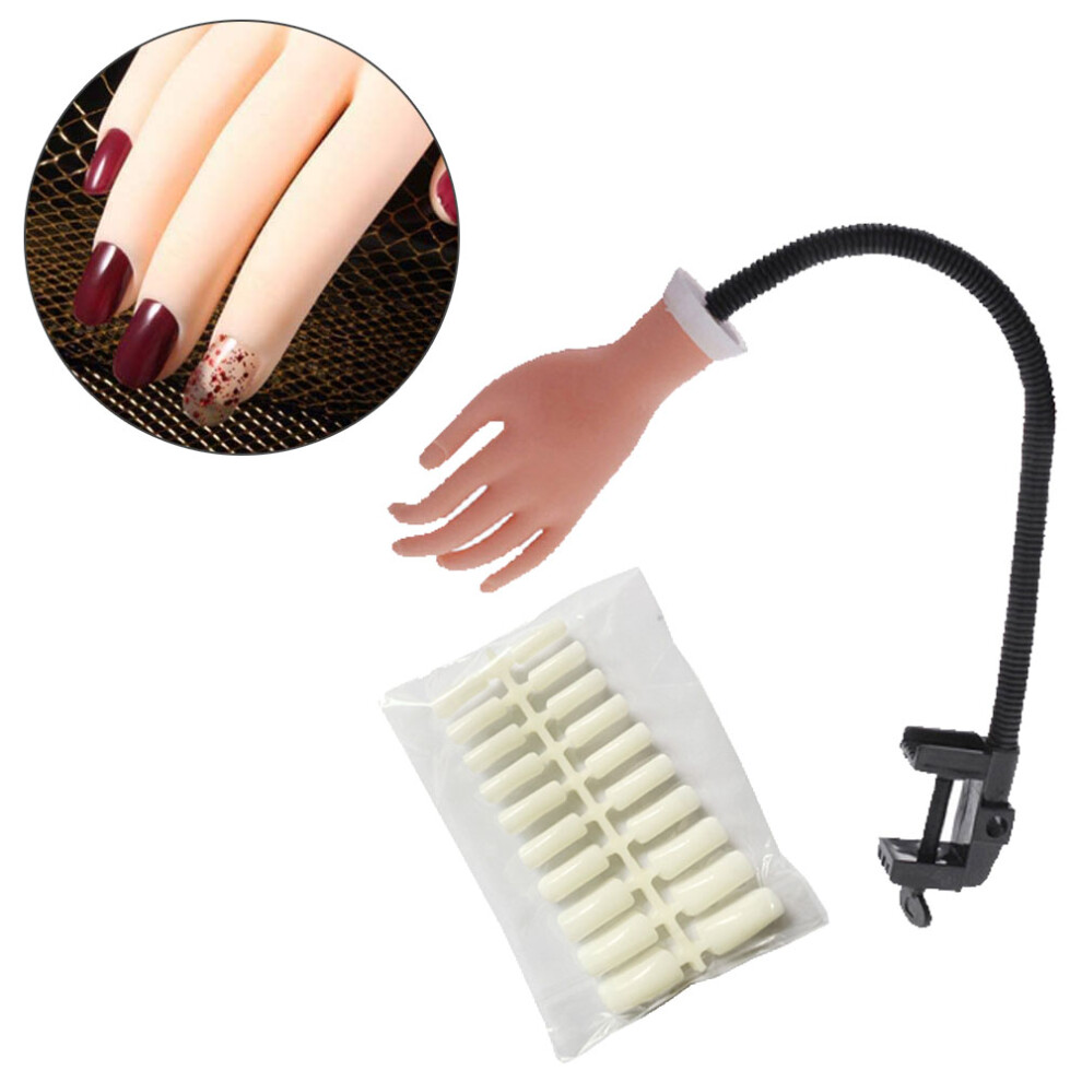 Flexible Bendable Nail Practice Hand, Simulation Of Human Hand Size, For Manicure Practice