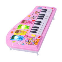 Piano électronique pour enfants rose, jouet pour 0-3 ans | Multi-fonctions, 32,5 cm