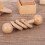Solid Beech Wood Baby Rattle Teether Toy with 3 Rings for Grasping&Teething 6