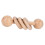 Solid Beech Wood Baby Rattle Teether Toy with 3 Rings for Grasping&Teething 8