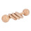Solid Beech Wood Baby Rattle Teether Toy with 3 Rings for Grasping&Teething 2