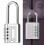 4-Digit Zinc Alloy Combination Lock for Cabinets Silver, Durable Security Lock 4