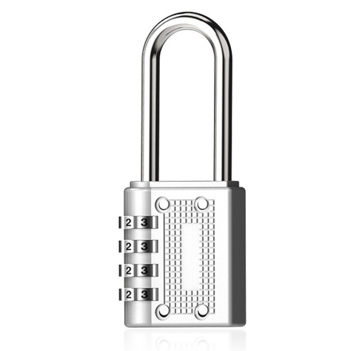 4-Digit Zinc Alloy Combination Lock for Cabinets Silver, Durable Security Lock 1