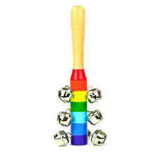 Holzgriff-Glockenklapper für Kinder - Hand-Glockenklimperer