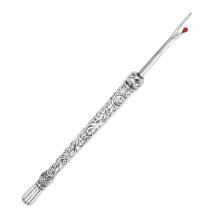 Retro-Aluminium-Kreuzsägemesser mit rutschfreiem Griff – Multifunktions-Nähwerkzeug in Silber