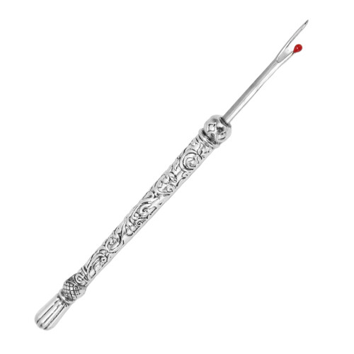 Retro Alloy Seam Ripper with Slipless Handle, Silver Sewing Tool