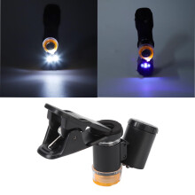 60X Handy-Clip-Mikroskop für Handys mit LED-Licht & UV für Schmuck & Antiquitäten