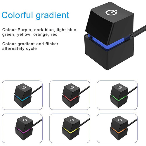 Blue Switch Mechanical PC Power Button with Backlight, 13.1ft Cable 2