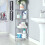 Heavy Duty Storage Rack for Organized Living, Adjustable Height Corner Shelving Unit with Multi-Layer Structure, Wire Storage Shelves Featuring Rust R 6