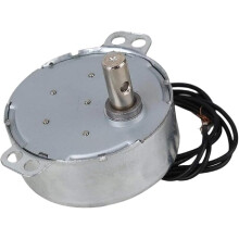 Motor síncrono de alta precisão, desempenho estável e confiável para forno de micro-ondas com ventilador elétrico, design leve na cor prata,