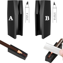 Makeup Mastery Set, Professionel Øjenbrynstrimmer & Øjenbrynsblyantspidser, Multifunktionelle Værktøjer til Fejlfri Øjenbrynspåføring, Sort, 4