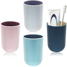 Ensemble porte-brosse à dents réutilisable, en polypropylène (PP) de qualité alimentaire, aspect céramique cuite à haute température,