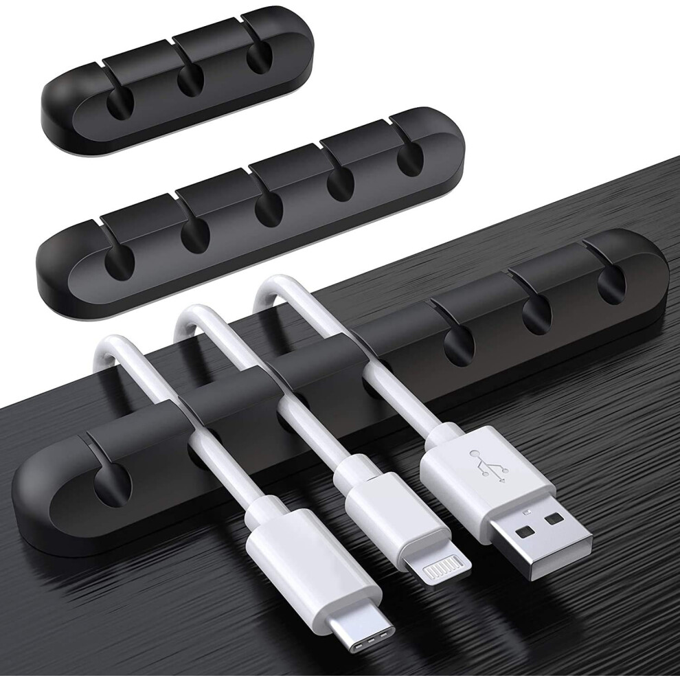 Desktop Accessories: Silicone Adhesive Hooks, Wire Organizer For Multi-Surface Compatibility, Space Saving Cable Management Solution For Home & 9405630133905