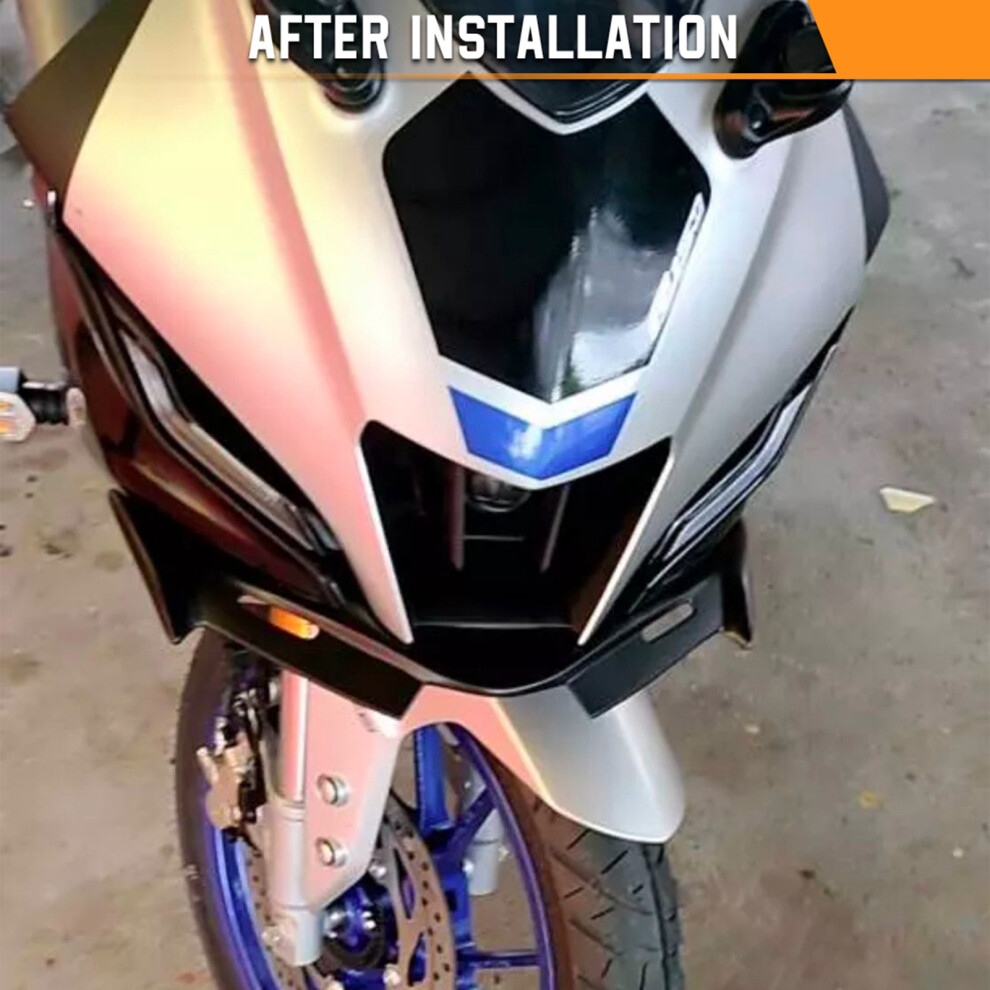 Motorcycle Front Fairing Winglets For R15 V4.0 2022+ - Durable Abs, Aero Upgrade 7601376356154