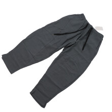 Men Wide Leg Cotton Blend Pants Grey XL, Loose Breathable Casual