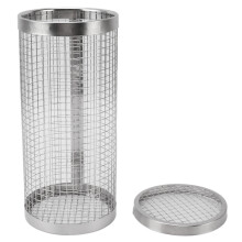 Griglia a rete in acciaio inossidabile per barbecue con forchetta e gancio, dimensioni 79x79x70mm