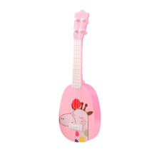 Mini-Musikinstrumente für Kinder, Ukulele-Gitarre mit Tiermotiven, 4 Saiten, spielbar, verstellbar und leicht stimmbar für Kleinkinder