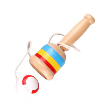 Holz-Fangballbecher-Spielzeug für Kinder, Schulmaterial, Weiß