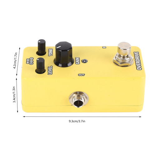 Gelber Mini Modulation-Effektpedal für E-Gitarre, Metallgehäuse 1