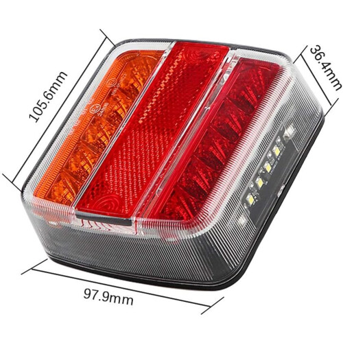 Innovative Trailer Tail Light Kit, Magnetic LED Trailer Lights, Multi-Function Trailer Light With 5-Wire Tail Light Systems For Trailers, Boats, 1