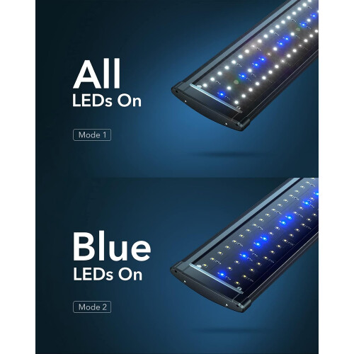 Underwater Symphony, Durable Aquarium Light with Timer Functionality, Aluminum Alloy Shell for Enhanced Cooling, LB-60-90cm, Perfect for Marine, 2