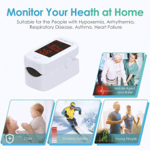 Precision Health Companion: Oplaadbare pulsoximeter voor de vingertop, nauwkeurige meting van bloed-SpO2, zuurstofsaturatie, hartslag en