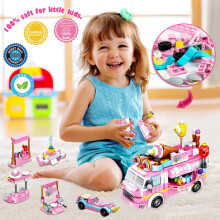 Jeu d'imitation pour enfants, kit de construction de salon de coiffure avec accessoires réalistes et mini-figurines, jouet de jeu de rôle