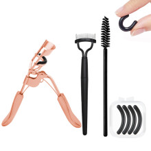 Set Lash Envy, ondulator de gene din oțel inoxidabil cu aplicator de rimel și pieptene separator de gene, include 4 tampoane de rezervă și design