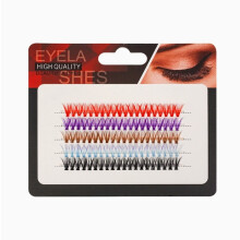 Natural Look Rainbow Colors, Soft Faux Mink Fibers for Bold and Fresh Look, Easy to Apply and Remove Colored Individual Lashes, Stable Curl and