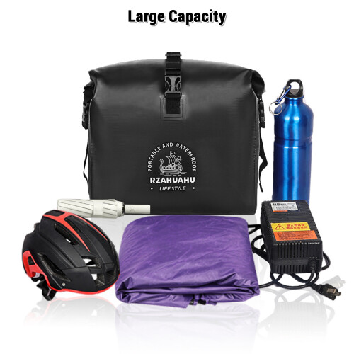 HB-PVC Lenkertasche 31,511,528,5 cm Schwarz/Orange 1