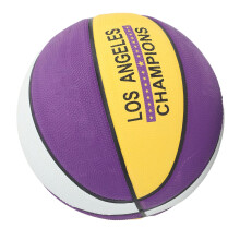 Basketball in gomma durevole per teen, numero 5, 22,6 cm, giallo e viola