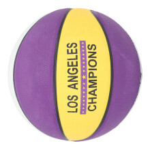 Langleblicher Gummi-Basketball für Teenager, 18 cm, Gelb/Lila/Weiß