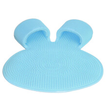 Duurzame siliconen voetmassage- en antislip douchemat met dubbelzijdige borstelharen voor een zachte exfoliatie van lichaam en gezicht, compact en