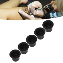 1000PCS Tattoo Ink Caps Cups - Dispositivi Monouso in Plastica Nera senza Perdite