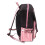 Polyester Casual Backpack with USB & Headphone Ports Black Pink 12
