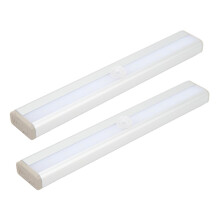 2 pezzi di striscia LED con sensore di movimento wireless per RV, bianca, 3-6V, per interno ed esterno