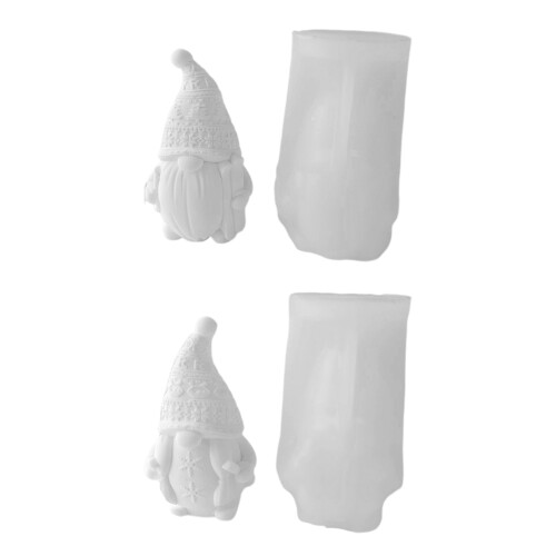 Handmade Desktop Decor Gypsum Epoxy Resin Dwarf Candle-set 1