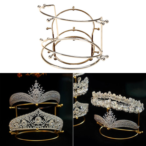 Bride Crown Headband Tiara Support Holder Princess-2 layer 1